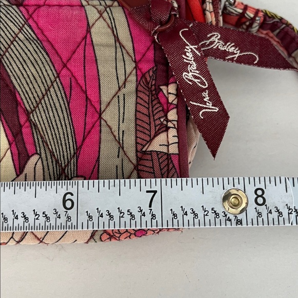 Vera Bradley Quilted Zip Around Wristlet Wallet Floral Pink - Picture 14 of 16